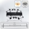 Gastor Hängeleuchte Glas 25 cm Bernsteinfarben, Klar, Rauchfarben, 8-flammig