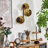 Ripoll Wandleuchte Glas 15 cm Gold, 3-flammig
