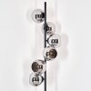 Koyoto Stehleuchte Glas 15 cm Chrom, Rauchfarben, 6-flammig