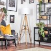 Soungou Stehleuchte 38 cm Naturfarben, Schwarz, 1-flammig