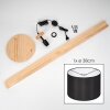 Soungou Stehleuchte 38 cm Naturfarben, Schwarz, 1-flammig