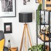 Soungou Stehleuchte 38 cm Naturfarben, Schwarz, 1-flammig