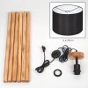 Soungou Stehleuchte 38 cm Naturfarben, Schwarz, 1-flammig