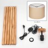 Soungou Stehleuchte 38 cm Naturfarben, Schwarz, 1-flammig