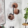 Ripoll Wandleuchte Glas 15 cm Kupferfarben, 3-flammig