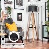 Soungou Stehleuchte 38 cm Naturfarben, Schwarz, 1-flammig
