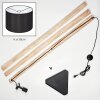 Soungou Stehleuchte 38 cm Naturfarben, Schwarz, 1-flammig
