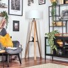 Soungou Stehleuchte 38 cm Naturfarben, Schwarz, 1-flammig