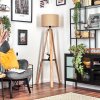 Soungou Stehleuchte 38 cm Naturfarben, Schwarz, 1-flammig