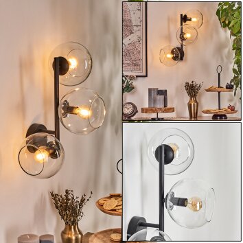 Koyoto Wandleuchte Glas 15 cm Klar, 3-flammig Koyoto Wandleuchte Glas 15 cm Klar, 3-flammig