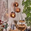 Koyoto Wandleuchte Glas 15 cm Kupferfarben, 3-flammig