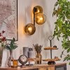 Koyoto Wandleuchte Glas 15 cm Gold, Klar, 3-flammig