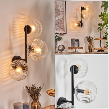 Ripoll Wandleuchte Glas 15 cm Klar, 3-flammig