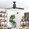 Mosstena Deckenventilator Holz dunkel, Schwarz, Fernbedienung