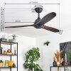Mosstena Deckenventilator Holz dunkel, Schwarz, Fernbedienung