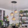Koyoto Hängeleuchte Glas 25 cm Bernsteinfarben, Klar, 3-flammig