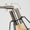 Yaak Stehleuchte Nickel-Matt, Schwarz, Weiß, 5-flammig