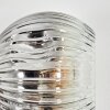 Ripoll Wandleuchte Glas 15 cm Chrom, Klar, Rauchfarben, 3-flammig