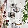 Ripoll Wandleuchte Glas 15 cm Chrom, Klar, Rauchfarben, 3-flammig