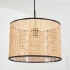 Ramila Hängeleuchte 40 cm Naturfarben, Schwarz, 1-flammig