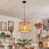 Ramila Hängeleuchte 40 cm Naturfarben, Schwarz, 1-flammig