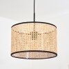 Ramila Hängeleuchte 35 cm Naturfarben, Schwarz, 1-flammig