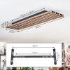Tandragee Deckenleuchte LED Holzoptik, Schwarz, 1-flammig