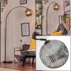 Ripoll Bogenstehlampe Glas 25 cm Schwarz, 1-flammig