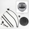 Ripoll Bogenstehlampe Glas 25 cm Schwarz, 1-flammig