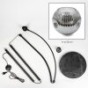 Ripoll Stehleuchte Glas 25 cm Schwarz, 1-flammig
