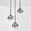 Ripoll Hängeleuchte Glas 15 cm Klar, Rauchfarben, 3-flammig