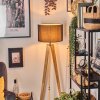 Soungou Stehleuchte 38 cm Naturfarben, Schwarz, 1-flammig