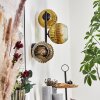 Ripoll Wandleuchte Glas 15 cm Gold, Klar, 3-flammig