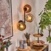 Ripoll Wandleuchte Glas 15 cm Chrom, Gold, Klar, Kupferfarben, Rauchfarben, 3-flammig