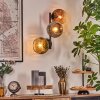 Ripoll Wandleuchte Glas 15 cm Chrom, Gold, Klar, Kupferfarben, Rauchfarben, 3-flammig