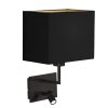 Steinhauer Nouveau Wandleuchte LED Schwarz, 2-flammig