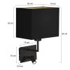 Steinhauer Nouveau Wandleuchte LED Schwarz, 2-flammig