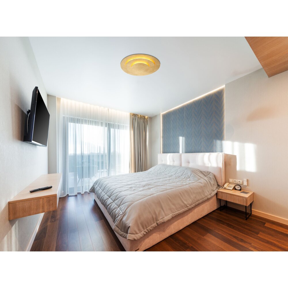 Globo Heda Deckenleuchte LED Gold, 1-flammig main product photo