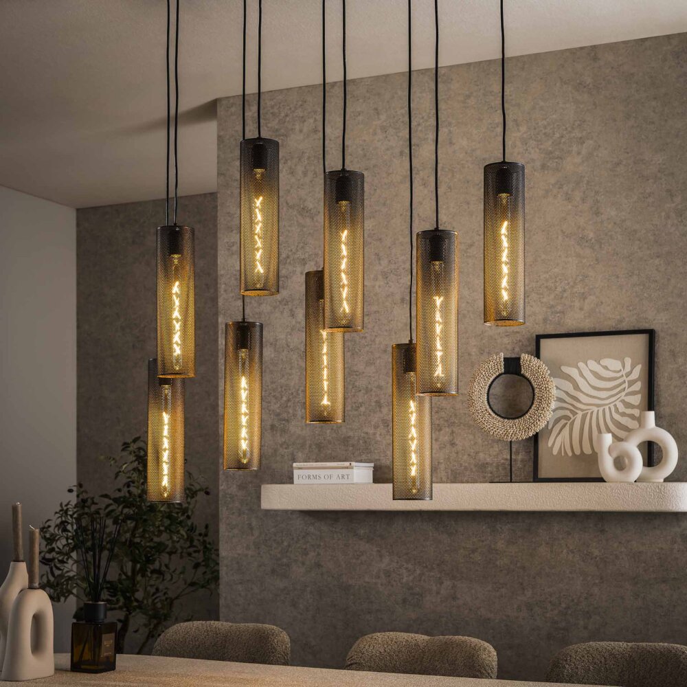 Genar Pendelleuchte Anthrazit, 9-flammig main product photo