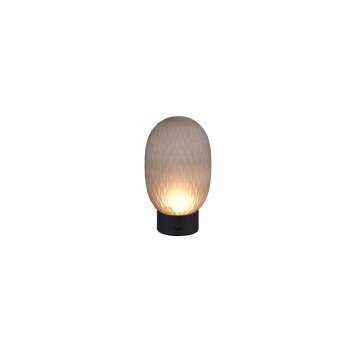 Trio Facette Tischleuchte LED Rauchfarben, 1-flammig