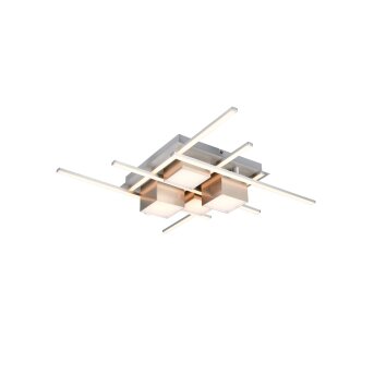 Trio Roger Deckenleuchte LED Nickel-Matt, 1-flammig, Fernbedienung