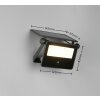 Reality Moura Wandleuchte LED Schwarz, 1-flammig, Bewegungsmelder