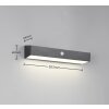 Reality SILVES Wandleuchte LED Schwarz, 1-flammig, Bewegungsmelder