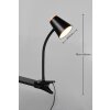 Reality Pongo Klemmleuchte LED Schwarz, 1-flammig