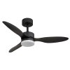 Globo Blackwell Deckenventilator LED Schwarz, 1-flammig, Fernbedienung