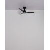 Globo Blackwell Deckenventilator LED Schwarz, 1-flammig, Fernbedienung