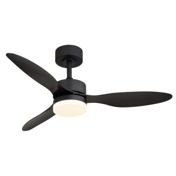 Globo Blackwell Deckenventilator LED Schwarz, 1-flammig, Fernbedienung