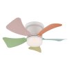 Globo Hines Deckenventilator LED Bunt, Weiß, 1-flammig, Fernbedienung