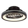 Globo Deanne Deckenventilator LED Schwarz, 1-flammig, Fernbedienung, Farbwechsler