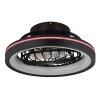 Globo Deanne Deckenventilator LED Schwarz, 1-flammig, Fernbedienung, Farbwechsler